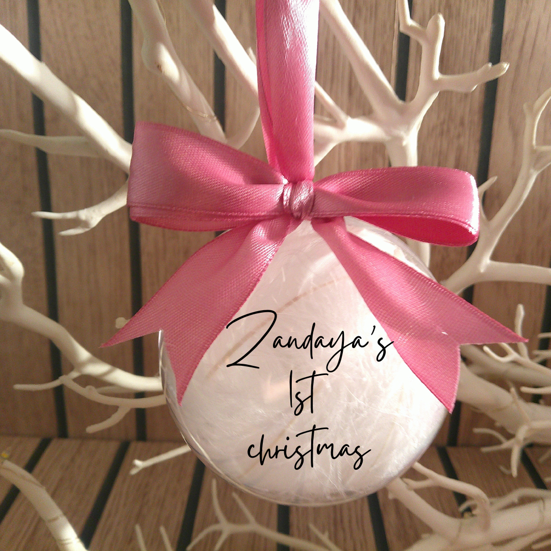 Personalised 1st Christmas Bauble
