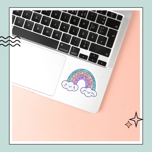 Cute Survivor rainbow sticker